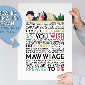 Princess Bride Quote Print -- Minimalist Design Poster With Quotes Wall Art / Movie Lovers Gifts / Inspirational Movie Quotes (No Title Ver)