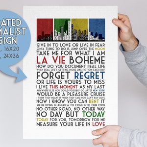 Lessons I Learned From Rent (No Title Ver.) Print -- UNFRAMED Wall Art / Musical Theater Gift / La Vie Boheme Quote / Broadway Lyrics