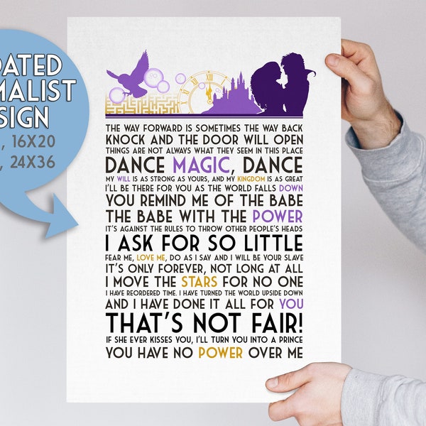 Lessons I Learned From Labyrinth (No Title Ver.) Print -- UNFRAMED Wall Art / Movie Quotes / 80's Nostalgia Gift / Lyrics