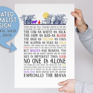 Into The Woods Musical Quote Print -- Theater Poster With Quotes Wall Art / Theater Kid Gifts / Home Decor / Broadway Lyrics (No Title Ver)