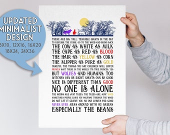Into The Woods Musical Quote Print -- Theater Poster With Quotes Wall Art / Theater Kid Gifts / Home Decor / Broadway Lyrics (No Title Ver)