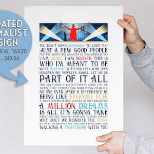 Greatest Showman Movie Quote Print -- Poster With Quotes Wall Art / Movie Lover Gifts / Inspirational Musical Lyrics (No Title Ver.)