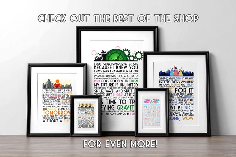 Bright Star Musical Theater Quote Print Wall Art With Quotes, Theater Kid Gifts, Home Decor Broadway Lyrics Poster (No Title Ver.) image 7