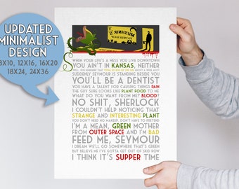 Little Shop of Horrors Musical Quote Print -- Theater Poster Wall Art / Musical Theater Gift / Minimalist Home Decor / Broadway Lyrics
