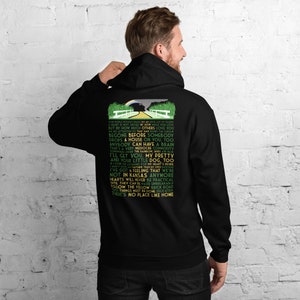 Wizard of Oz Unisex Hoodie -- Sweatshirt with Quotes / No Place Like Home / Yellow Brick Road Lyrics / Over the Rainbow / Minimalist Graphic