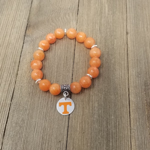 University of Tennessee beaded bracelet, Vols bracelets, UT gameday jewelry, Vols jewelry, Tennessee bracelets, Rocky  top bracelet