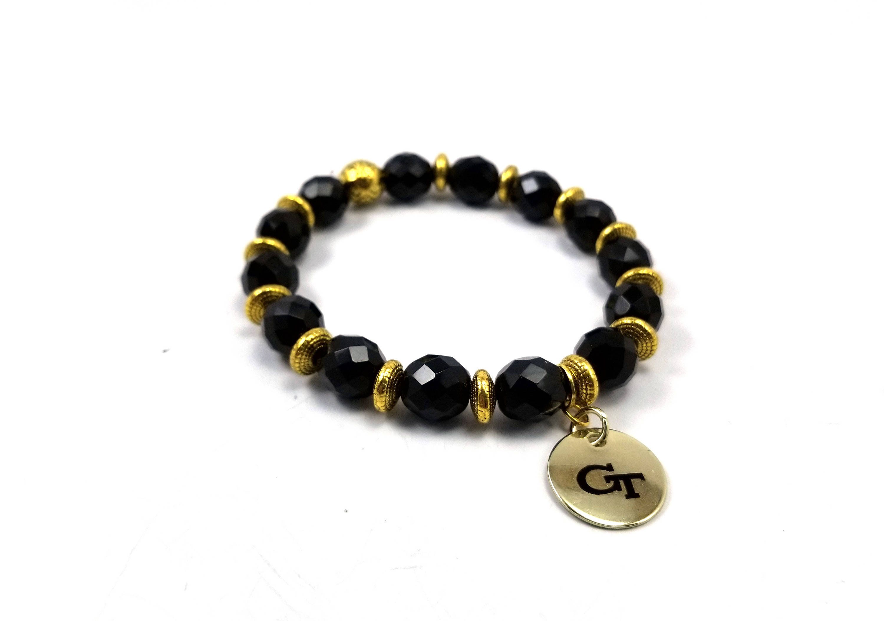 Tech beaded bracelet GT bracelets Ga Tech game day Etsy