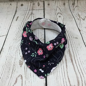 Fox & Bunny Organic Cotton / Bamboo Terry Baby Bandana Bib - Dribble Bib - Bibdana