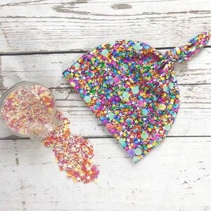 Sprinkles Baby Knot Hat, Unique Newborn Knotted Hat, Baby Beanie