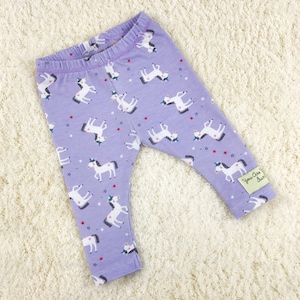 Purple Unicorn Print Baby Leggings, Toddler Leggings, Kids Leggings
