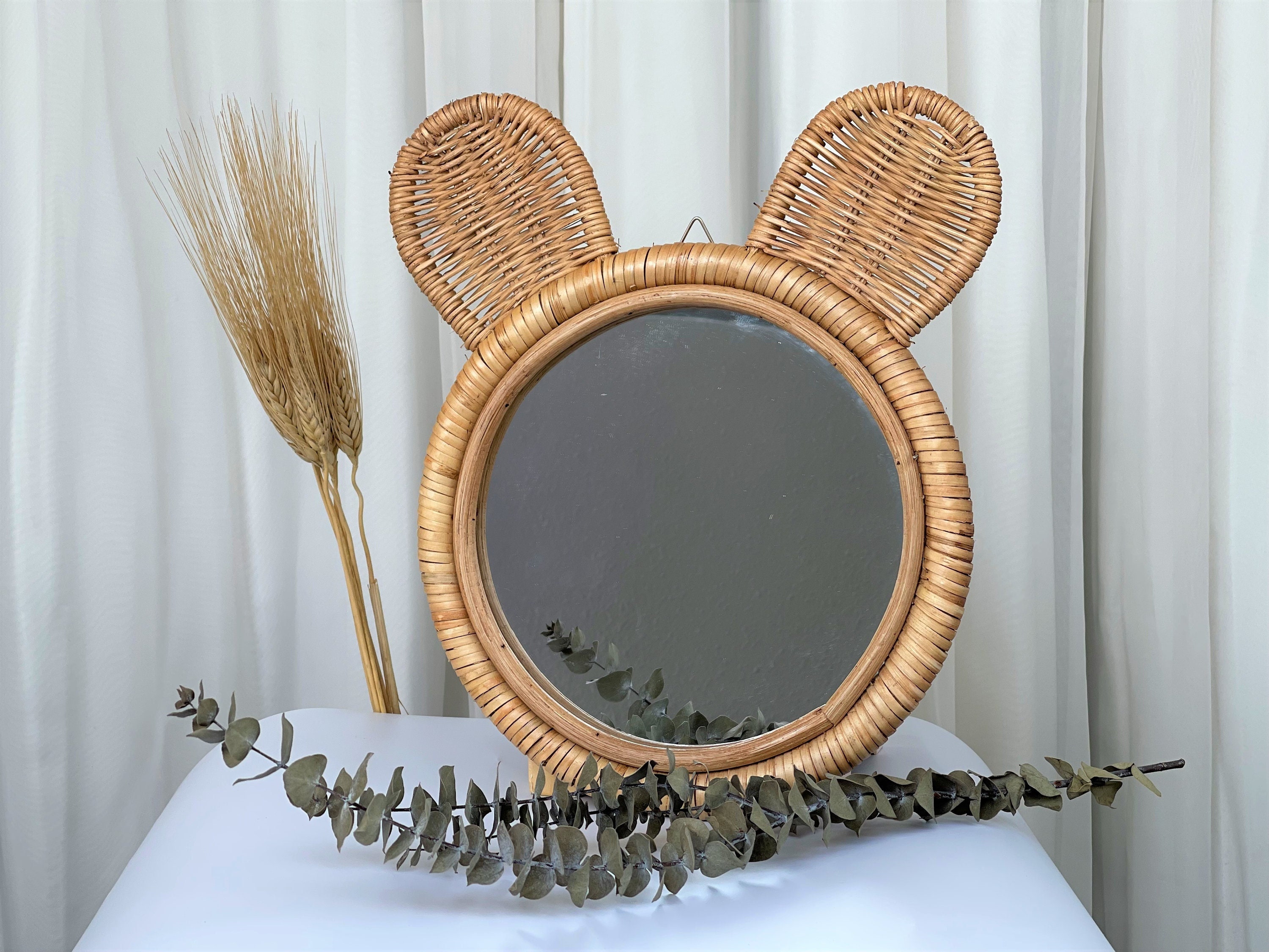 Unbreakable Mirror Handmade Wall Mirror Little Bear for Children's Bedroom  Kidsroom Babyroom Cozy Cute Decor 