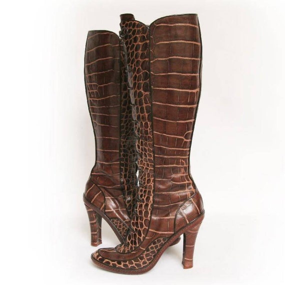 celine snakeskin boots