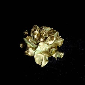 Gold flower Rose Hair Clip Wedding Rose Hair Clip Bridal Flower Hair Bridesmaid Clip Rose Floral Headpiece barette Golden hairpiece gift image 2