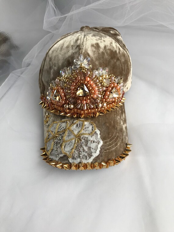 bedazzled baseball hats