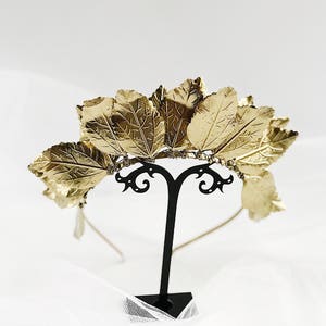 Corona de hoja de oro Atenea Grecian Toga Traje Fiesta Laurel Tiara griega Diadema Tocado Nupcial Gooddes Hojas Halo Nupcial Wedddding Woodland