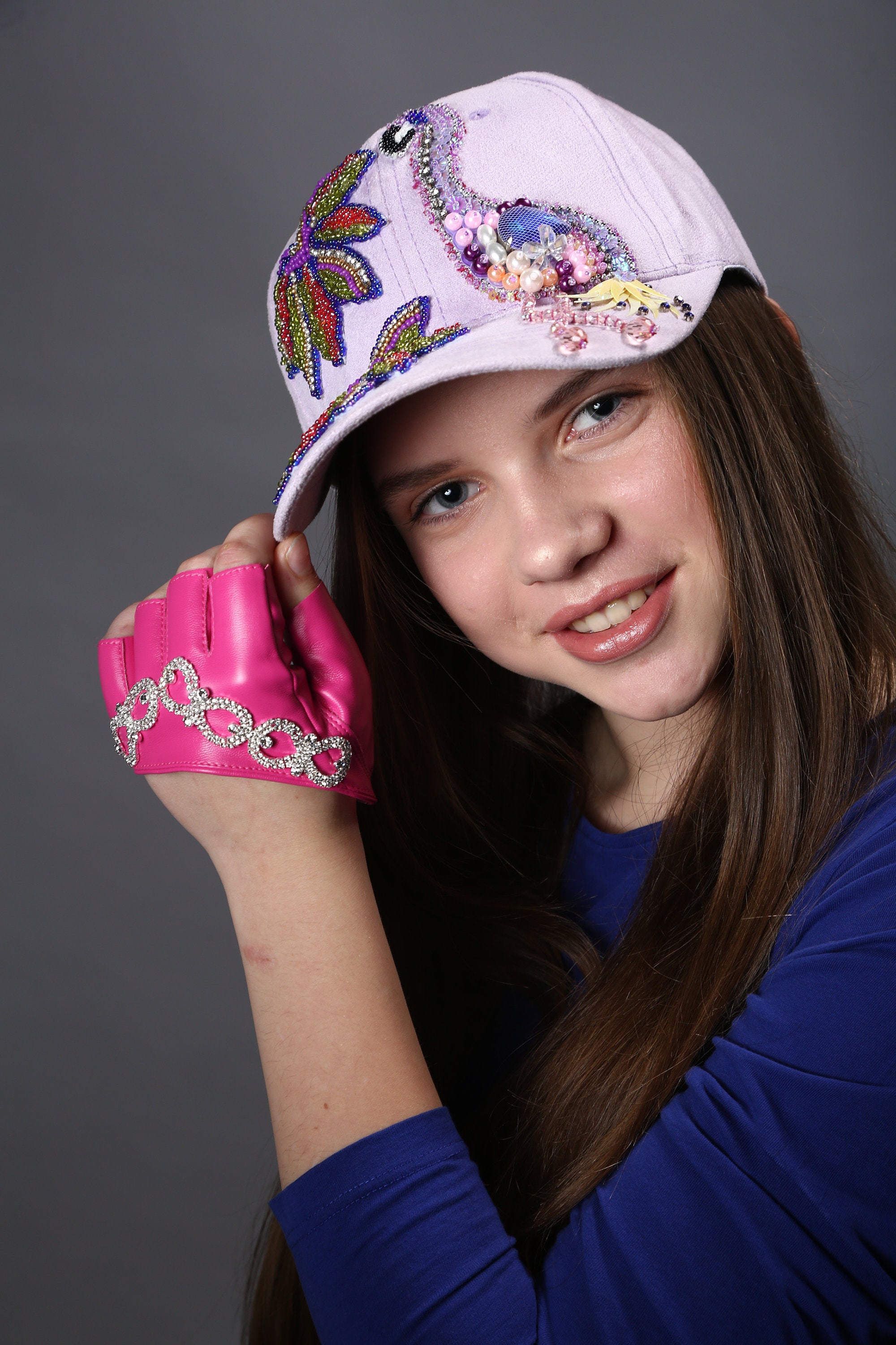 Light Purple Flamingo Ball Cap Bridal 