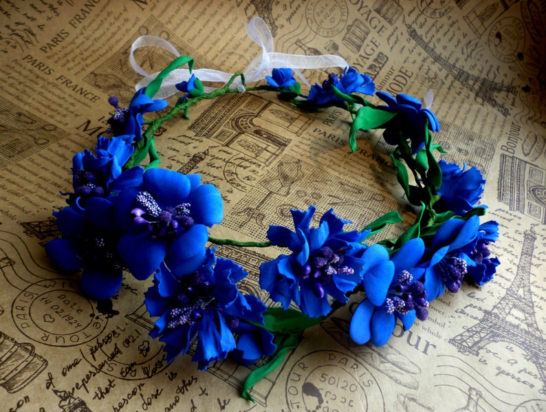 Blue Hair and Floral Crown Ideas - wide 8
