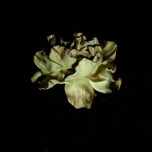 Gold flower Rose Hair Clip Wedding Rose Hair Clip Bridal Flower Hair Bridesmaid Clip Rose Floral Headpiece barette Golden hairpiece gift image 3