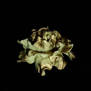 Gold flower Rose Hair Clip Wedding Rose Hair Clip Bridal Flower Hair Bridesmaid Clip Rose Floral Headpiece barette Golden hairpiece gift image 4