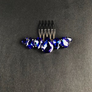 Something Blue Bridal Hair Piece Rhinestone Royal Blue Wedding Comb Sapphire Blue Bridal Comb Blue  Hair Clip Blue Bridesmaid Comb Gift Her