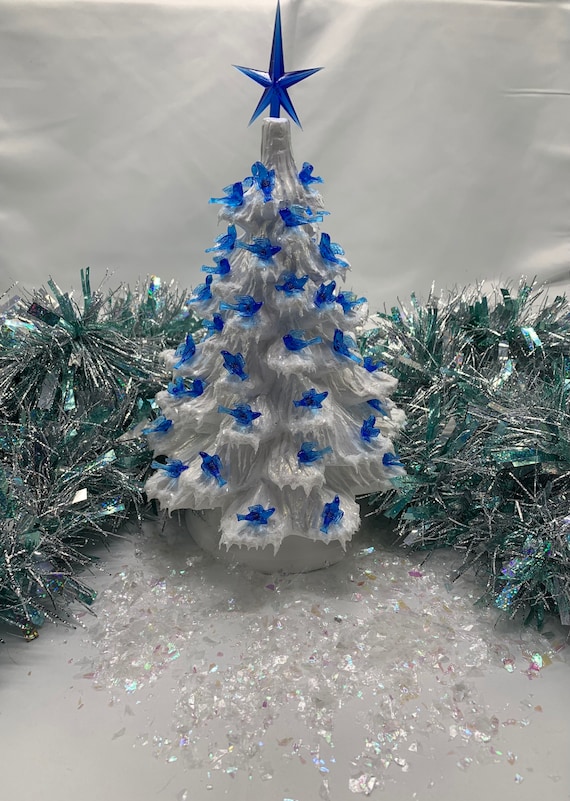 White + Blue Christmas Tree