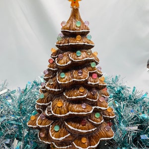 Ceramic Christmas Tree Gingerbread Man Theme