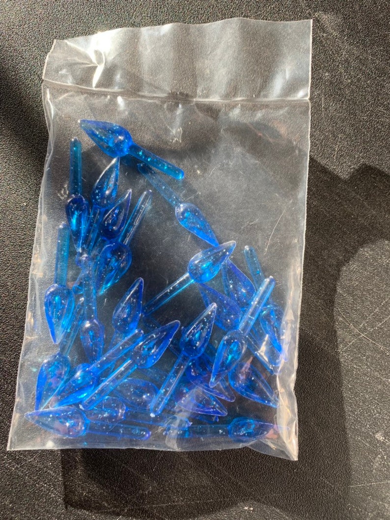 Vintage Rare Diamond Lights for Ceramic Trees 25 count Count Blue