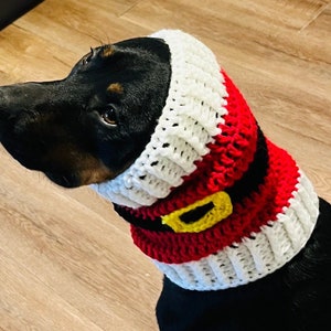 Dog Santa Claus Christmas Snood Cowl