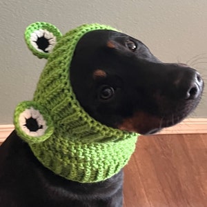 Crochet Pattern Dog Frog Snood Cowl image 4