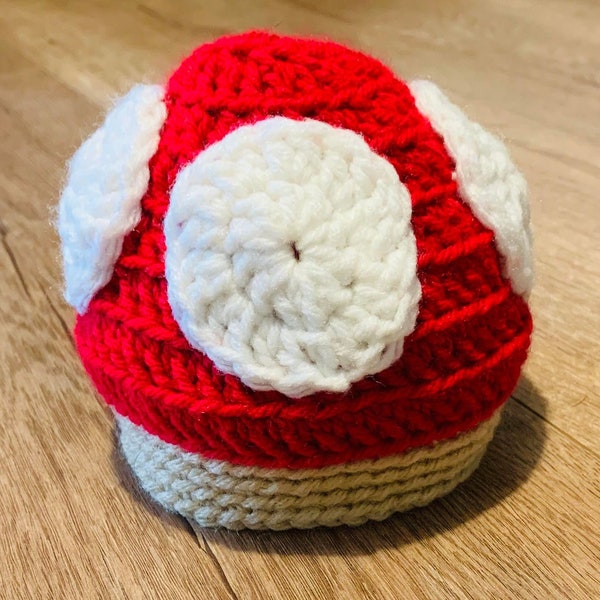 Crochet Pattern Mushroom Hat- Newborn, 6-12 months, 12-18 months, Small Child, and Adult Sizes Available