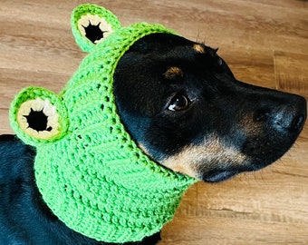 Crochet Pattern Dog Frog Snood Cowl