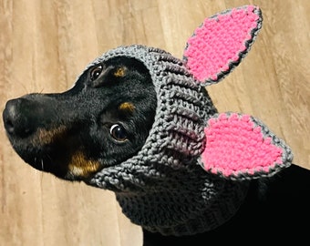 Crochet Pattern Dog Bunny Rabbit Snood Cowl