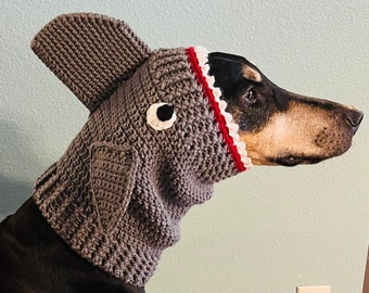 Crochet Pattern Dog Shark Snood Scarf