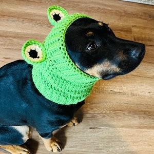Crochet Pattern Dog Frog Snood Cowl