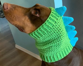 Crochet Pattern Dog Dinosaur Snood Cowl