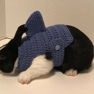 Rabbit Costume, Shark Costume, Rabbit Clothes, Rabbit Sweater, Sweater for Bunny, Clothes for Rabbit, Bunny Clothes, Halloween Costume