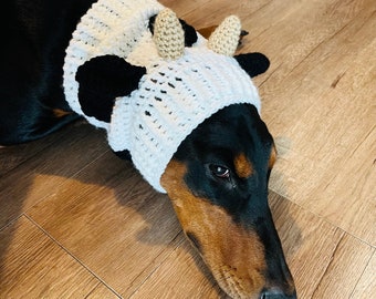 Crochet Pattern Cow Dog Snood Cowl