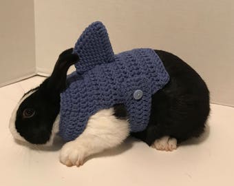 Rabbit Costume, Shark Costume, Rabbit Clothes, Rabbit Sweater, Sweater for Bunny, Clothes for Rabbit, Bunny Clothes, Halloween Costume
