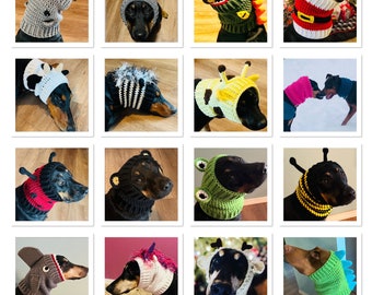 16 Crochet Pattern Dog Snood Costumes Collection- 16 Crochet Patterns Ebook