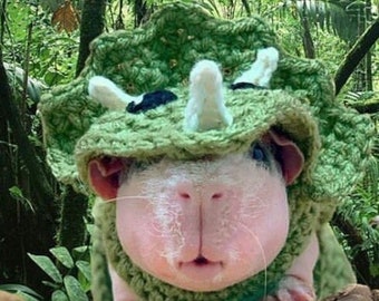 Crochet Pattern Triceratops Costume for Guinea Pigs and Small Animals