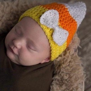 Candy Corn Pattern, Crochet Pattern, Crochet Candy Corn, Crochet Fall Pattern, Baby Candy Corn Hat, Fall Baby Hat, Halloween Pattern image 1
