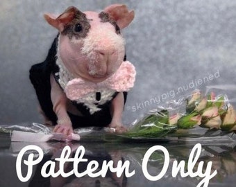 Crochet Pattern Guinea Pig Tuxedo, Guinea Pig Clothes Pattern, Guinea Pig Sweater Pattern, Skinny Pig Sweater Crochet Pattern