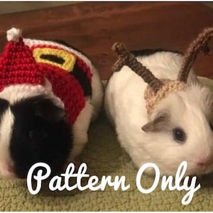 Crochet Pattern Guinea Pig Santa Clothes