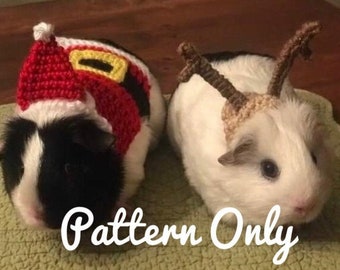 Crochet Pattern Guinea Pig Santa Clothes