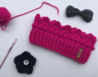 Crown Ear Warmer Crochet Pattern