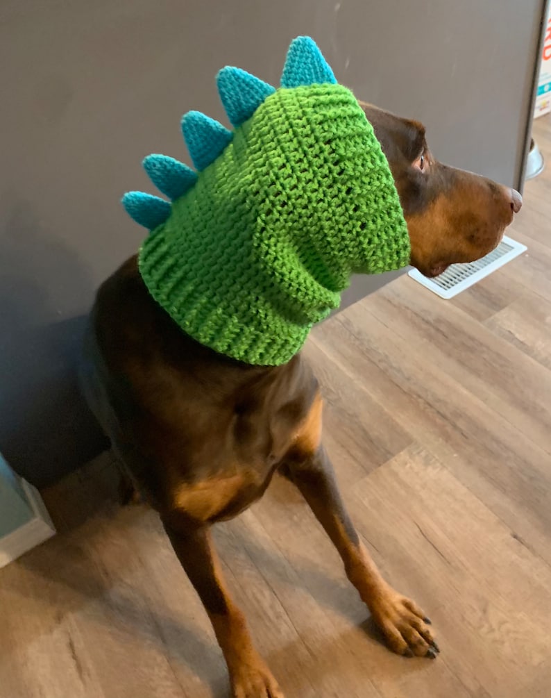 Häkelanleitung Hund Dinosaurier Snood Cowl Bild 8