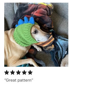Crochet Pattern Dog Dinosaur Snood Cowl image 9