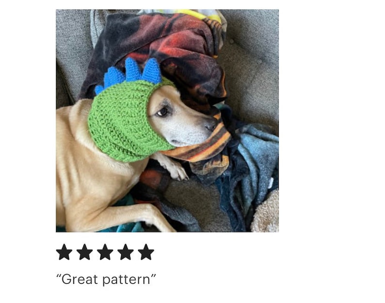 Häkelanleitung Hund Dinosaurier Snood Cowl Bild 9