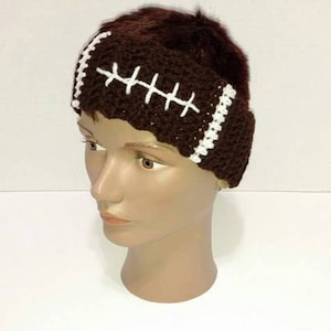 Crochet Pattern Football Ear warmer, Game Day Earwarmer, Headband Pattern, Football Mom Pattern