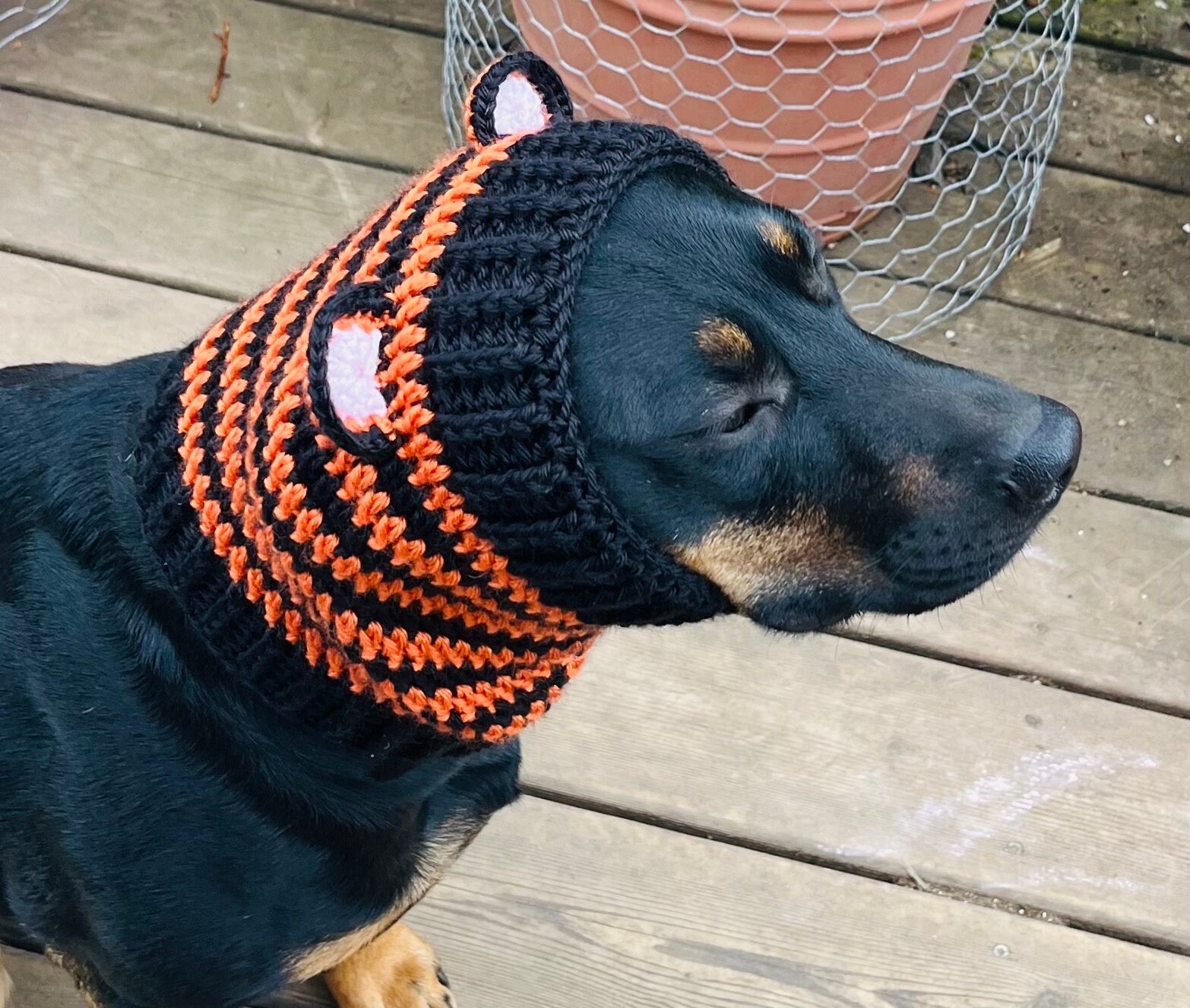 Dog Tiger Snood Cowl- Medium Dog- 18 Inch Neck - Etsy